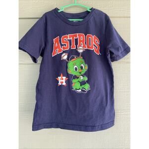 MLB Baseball Navy Blue Houston Astros Baby Mascot Graphic Tshirt Youth Large 7